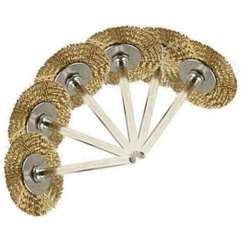 Ensemble de 36 brosses métalliques pour l'élimination de la rouille des métaux, comprenant des brosses métalliques à tige, des brosses métalliques plates en cuivre et des brosses métalliques de poliss (1/5)