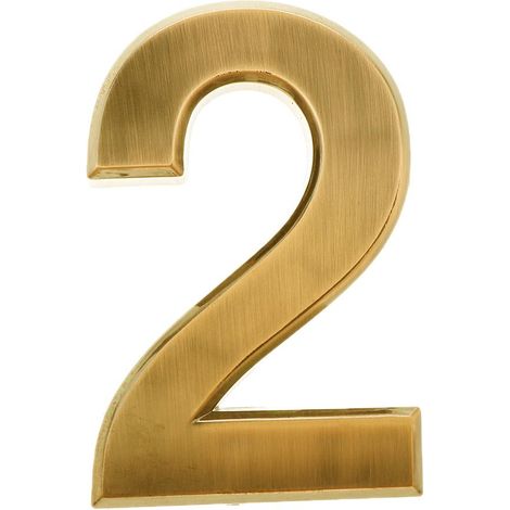 Plaque de numéro de porte autocollante en plastique doré avec numéro de chiffre numérique (1/5)