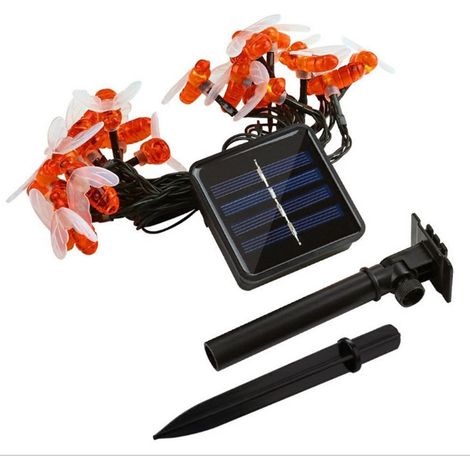 Guirlande Lumineuse Solaire Jardin, 6.5m 30 Lumières LED Guirlande Solaire Abeille Guirlande Lumineuse Solaire ExtérieurL210 (1/5)