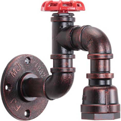 Lámpara De Pared Tubería De Agua Creativo Vintage Aplique De Pared Retro Industrial Apliques De Pared Hierro E27 Para Restaurante Interior Bar