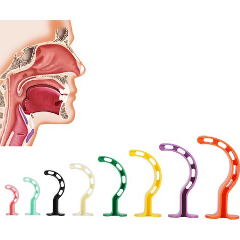 8 Pièces Canules Oropharyngées pour Secourisme et Ventilation d'Urgence (1/4)