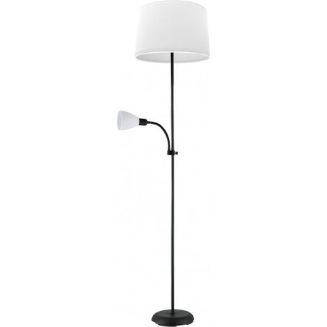 FABRILAMPE 175242009 Bodenständer Rilon 1xe27+1xe14 C/schwarzes Lesegerät Weißer Bildschirm 175,5x40x40 cm (1/2)
