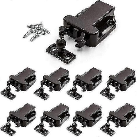 Filiyano-Lot de 8 loquets à pression, loquet tactile, loquet de sécurité à pression, dispositif autobloquant à ressort, loquet à ouverture facile (1/5)