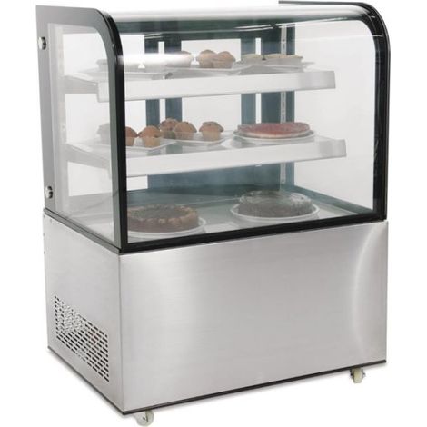 Vitrine de présentation horizontale 270 Litres, 2 portes vitrées coulissantes, sur roulettes, 400 W, 220 V - MONO