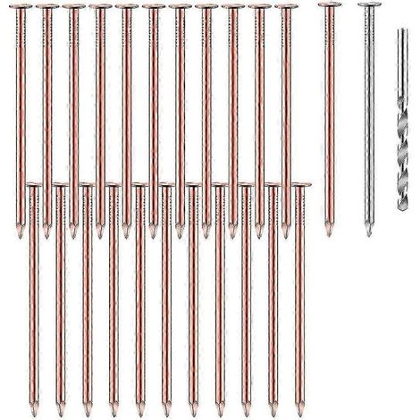 Lot de 25 clous en cuivre pour l'abattage d'arbres, clous en cuivre pur de 8,9 cm (3,5 pouces) en vrac, pointes pour l'enlèvement de souches (1/5)
