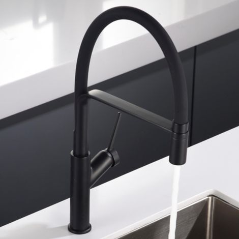 IMEX - grifo monomando de cocina extraíble negro (1/5)