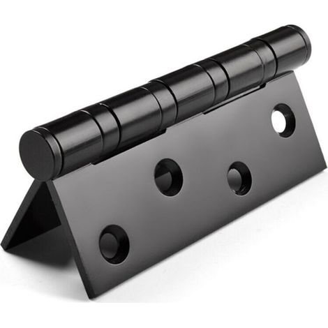 ALLIANDIS2 Pcs Charnière de Porte à Roulement à Billes Noir en Inox Charnières Portes Pliables pour Meubles Grange Garage avec Vis (1/3)