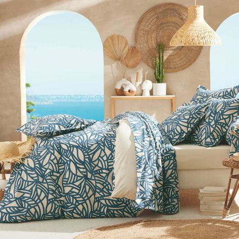 Parure de lit Serena bleu 260x240 cm - Tradilinge (1/2)