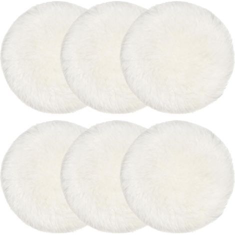 Lot de 6 tampons de polissage de 125 mm en laine, Capuchons de polissage pour ponceuse excentrique avec , sols en liège (1/5)