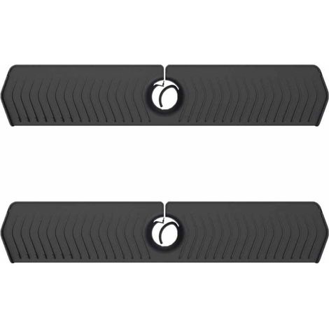Tapis d'évier universel, protection pour plan de travail, tapis d'évacuation pour évier de cuisine, tapis d'évacuation pour égouttoir de buanderie, noir