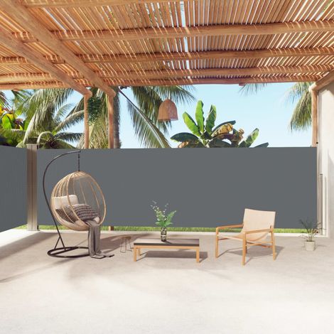 Auvent latéral rétractable Store Banne Auvent de jardin Anthracite 180x1000 cm 64376 (1/5)