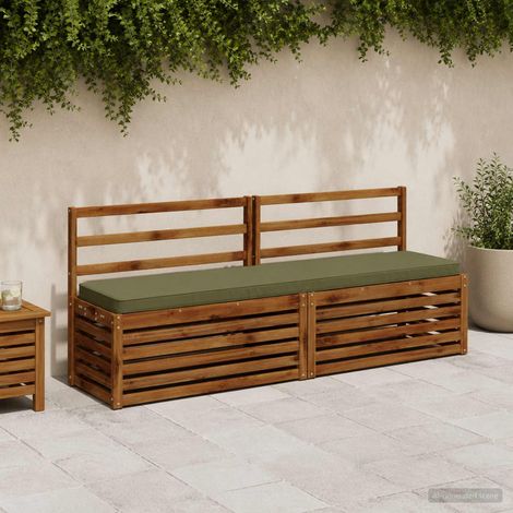 vidaXL Coussin de banc 1 pièce VUGHT 100 % polyester Vert olive (1/5)