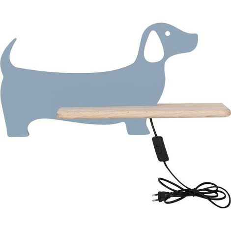 Applique murale Candellux DOG LED 5W 4000K bleu bois (1/4)