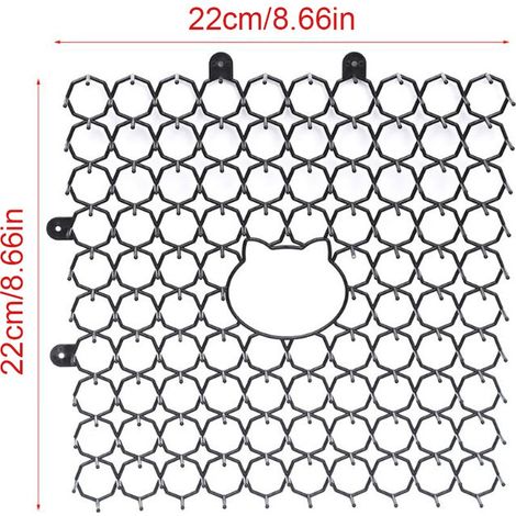 Tapis anti-chats plastique pour jardin et animaux, Tapis répulsif durable pour chiens et chats avec picots, 22x22 cm (1/5)