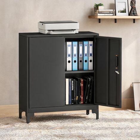 Meuble de rangement de bureau en métal 80 x 35 x 91 cm (1/5)