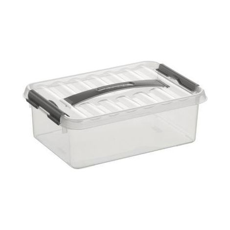 Sunware Aufbewahrungsbox Q-Line mit Deckel 30 x 20 cm 4 L transparent Boxen, Körbchen & Kisten (1/3)