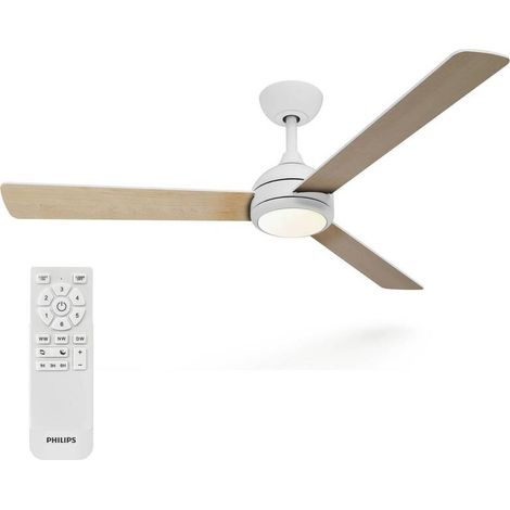 [GEBRAUCHT] B-Ware Philips Deckenventilator Civx mit Fernbedienung 32W 170m³/min LED braun weiß (1/2)