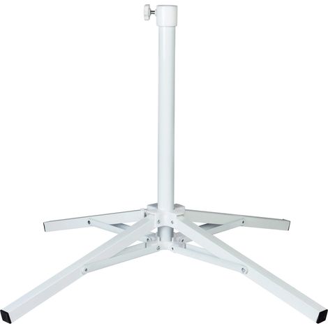 Supporto per ombrellone, Piedini per ombrellone, Supporto per ombrellone con 4 gambe, alluminio, palo Ø25/32 mm, 65x65x60 cm, filo regolabile, Base con gambe pieghevoli, Aktive Giardino (1/5)