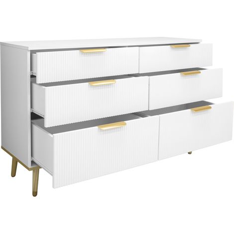 PLACARD MODERNE FONCTIONNEL ÉLÉGANT PRATIQUE Particle Board Blanc 120.00 x 40.00 x 76.50