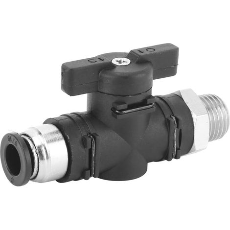 Raccord pneumatique manuel 8mm à couplage rapide, vanne de commutation pour tuyau d'air, filetage mâle BSPP - BC8-04 (1/5)