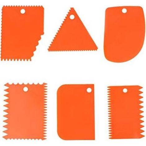 6pcs plastique argile grattoir poignée sculpté sculpture en argile bricolage outil poterie argile grattoir en céramique outils dentelés (1/5)