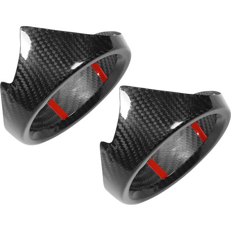 Ensemble de 2 baguettes de finition en fibre de carbone pour les caches des prises d'air latérales des modèles Alfa Romeo Stelvio 2017-2018 (1/5)