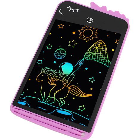 Tablette numérique LCD de 8,5 pouces à haute sensibilité, protection des yeux, tableau à dessin électronique effaçable avec stylet, violette. (1/5)