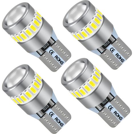 W5W T10 LED Bulbs 12V Cool White 6000K, Pack of 4 (1/5)