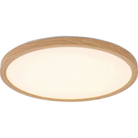 Plafonnier extérieur LED Lautrec rond imitation bois blanc Rabalux IP44 24W (1/5)