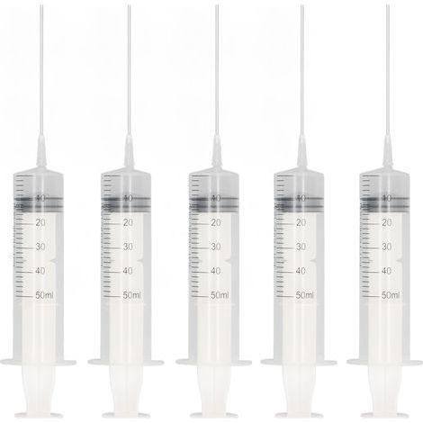 5-teilige Tinten-Nachfüllspritze, 50-ml-Injektor-Zeichenwerkzeug mit Skala für Druckerpatronen (1/5)