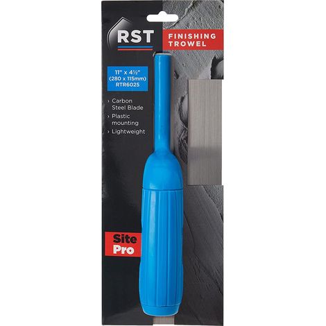 R.S.T. RTR6025 Lightweight Plasterer's Finishing Trowel with Plastic Handle – 11 x 4.1/2 inches