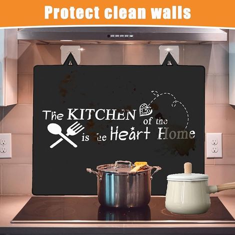 Protège Plaque Induction 62x53 cm, Caoutchouc Naturel Pliant Tapis de Protection Plaque Induction avec 2 Crochets, Couvre Plaque de Cuisson Silicone Anti-Rayures (1/4)