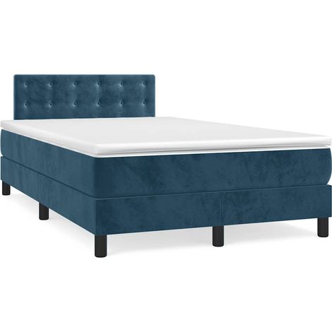 Maison Exclusive - Boxspringbett mit Matratze Dunkelblau 120x190