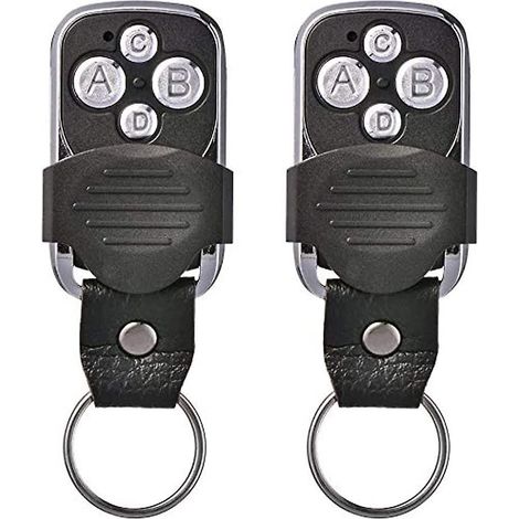 2 télécommandes universelles pour porte de garage, clonage 433 MHz, 4 boutons, compatible ouvre-porte électrique (1/5)