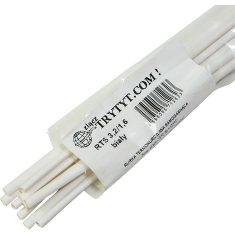 10x gaine thermorétractable RTS 3.2/1.6 blanche (1/2)