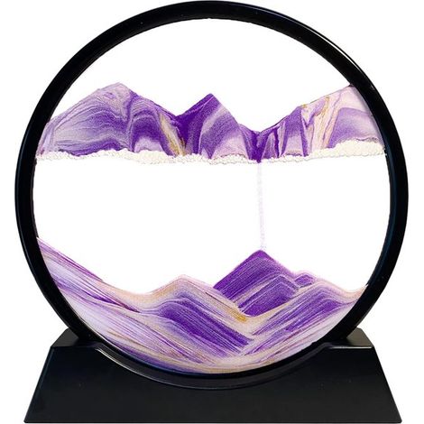 Lampada a LED con effetto sabbia mobile – pittura di sabbia 3D con design girevole a 360°, lampada da tavolo decorativa per casa, ufficio, camera da letto e come regalo (nera) (1/5)