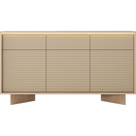 GOBI - Buffet 154 cm melaminé Beige (1/5)