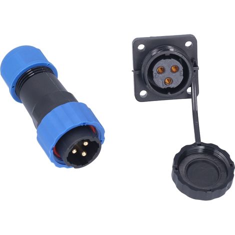 Connecteur d'alimentation d'aviation carré étanche, adaptateur de Terminal bout à bout AC 380V SP203 broches