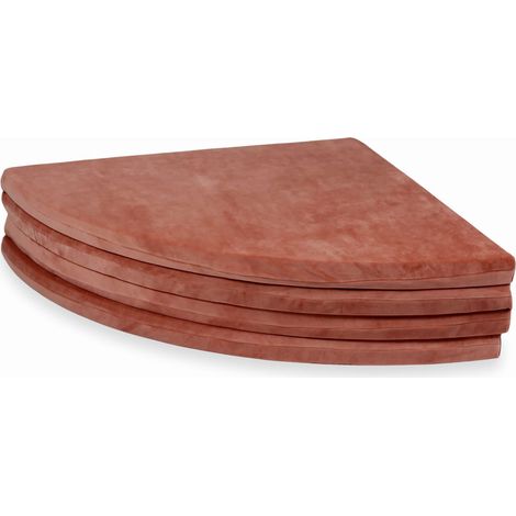 Alfombra de juego para niños de 160 cm, redonda, plegable, Velvet Soft Canyon Clay (1/4)
