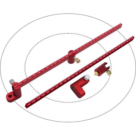 Compas de Menuiserie à Tracer, Règle Circulaire en Alliage d'aluminium de 300 mm, Jauge de Marquage pour Cercles en Aluminium, Compas de Centre pour Menuiserie, Marqueur de Ligne Circulaire à Point (1/5)