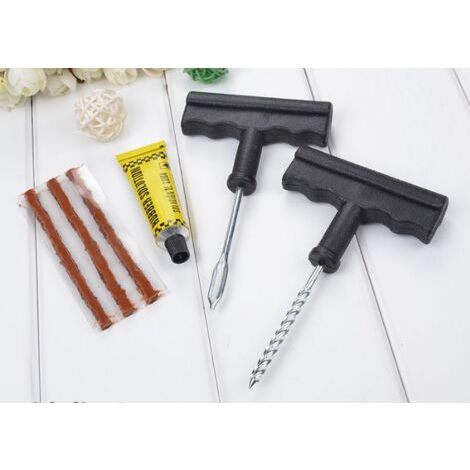 QORVA-Kit de Réparation Crevaison Voiture Anti Crevaison Moto et Vélo Réparation 15 Minutes Kit Complet pour Pneus (1/4)