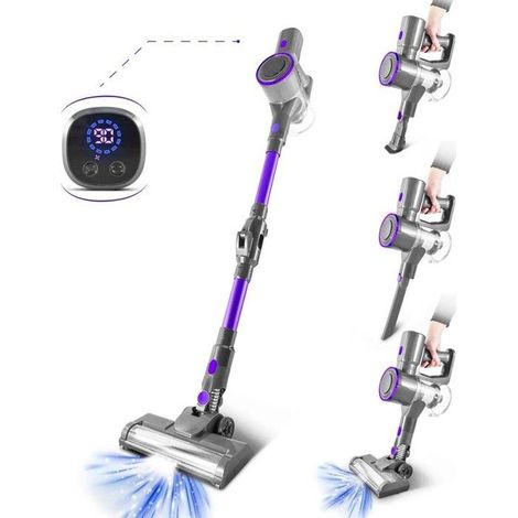 Vortex - Aspirateur Balai Sans Fil - 160w - Autonomie(35min) - Filtre Hepa - Tube Pliable - 2 Modes D'aspiration (1/5)