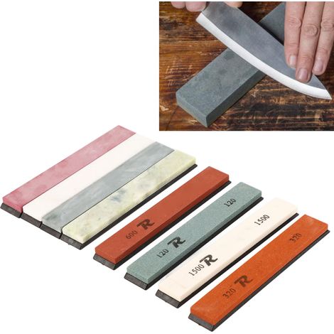 Ruihe Küchenmesserschärfset mit Metallschärfstein und festem Winkel, RH-006 (1/5)