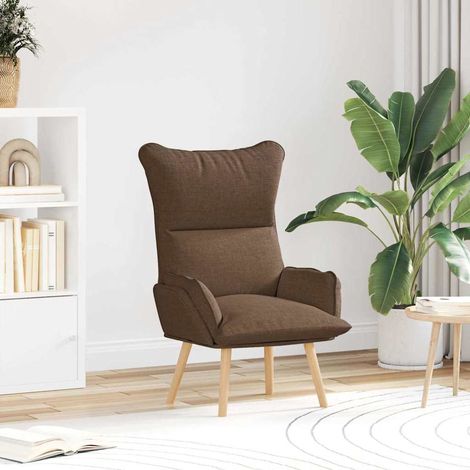 vidaXL fauteuil Marron 69 x 74 x 93 cm Tissu et Contreplaqué (1/5)