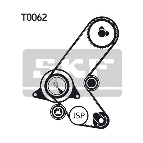 Kit de courroie crantée SKF VKMA 05213 OPEL 14520-PLZ-D00 16 06 340 55597415