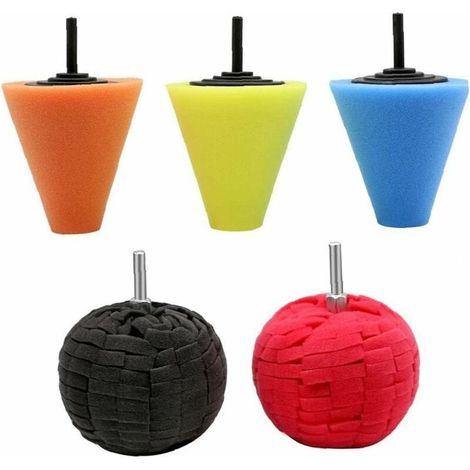 5pcs Burnissage Sponge en Mousse Polissage Côte Polissage Pad Boule Roue Voitures (1/5)