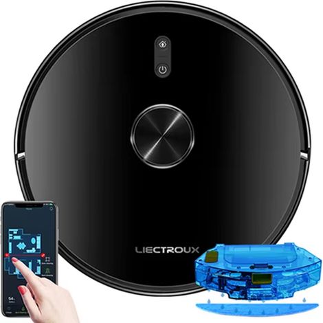 Aspirateur Robot 2-en-1 avec Navigation LiDAR – Aspiration 6500Pa, Lavage Intelligent, Multi-Cartes, Turbo Moquette et Mémoire de Nettoyage