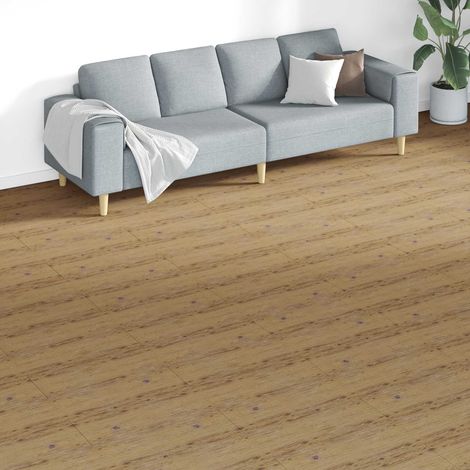 vidaXL Flooring Planks 18 pcs Walnut Brown 5.26 m² PVC