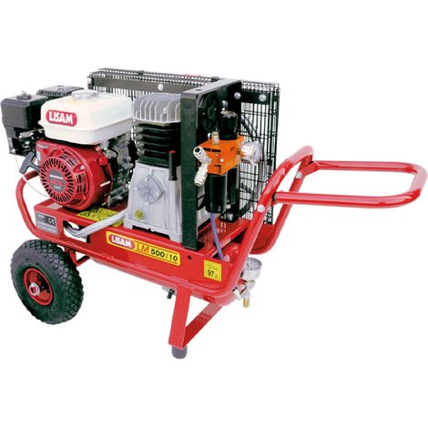 Motocompressore a benzina Lisam LM 500/10 con motore Honda da 5,5 Hp