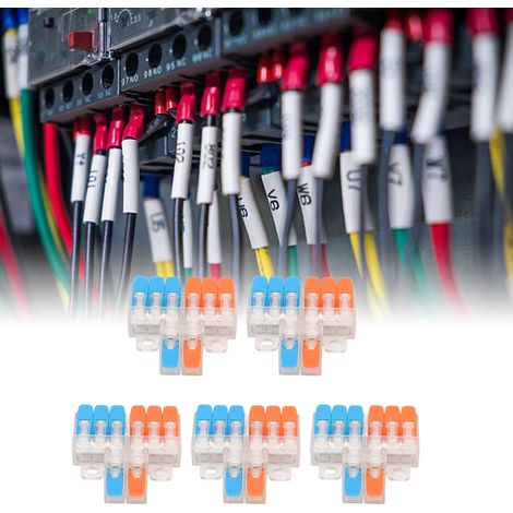 Vente de 5 unités par ensemble : connecteur de fil Y626 2 entrées, 6 sorties 0,5-6 mm², répartiteur rapide, 41 A 450 V. (1/5)